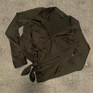 Love Tree Cropped Button Up